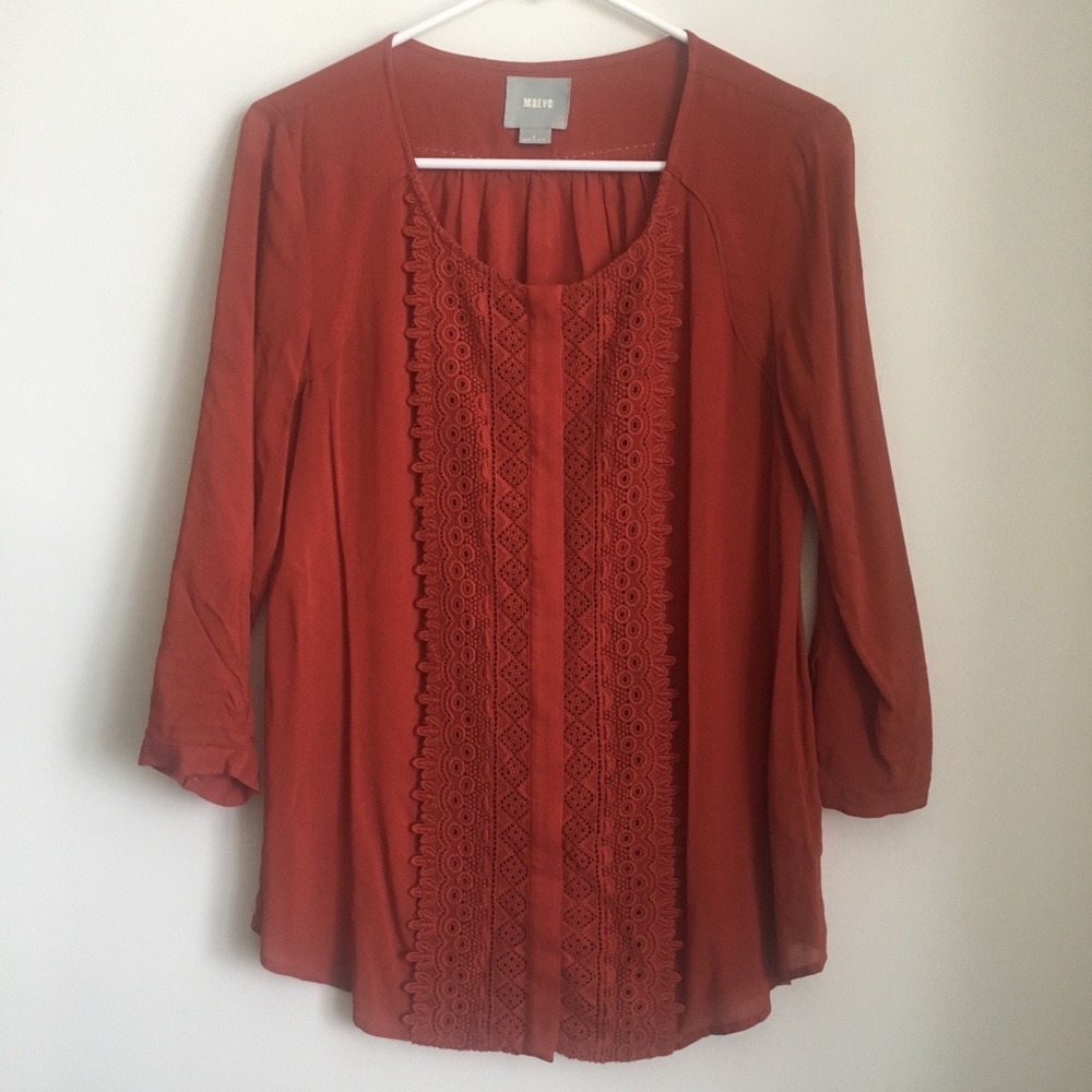 Maeve Embroidered Peasant Top (Anthropologie)